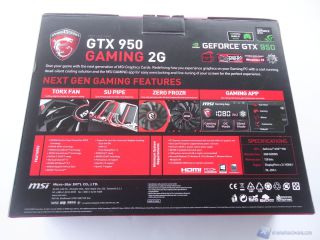 MSI GTX 950 Gaming 2G 4
